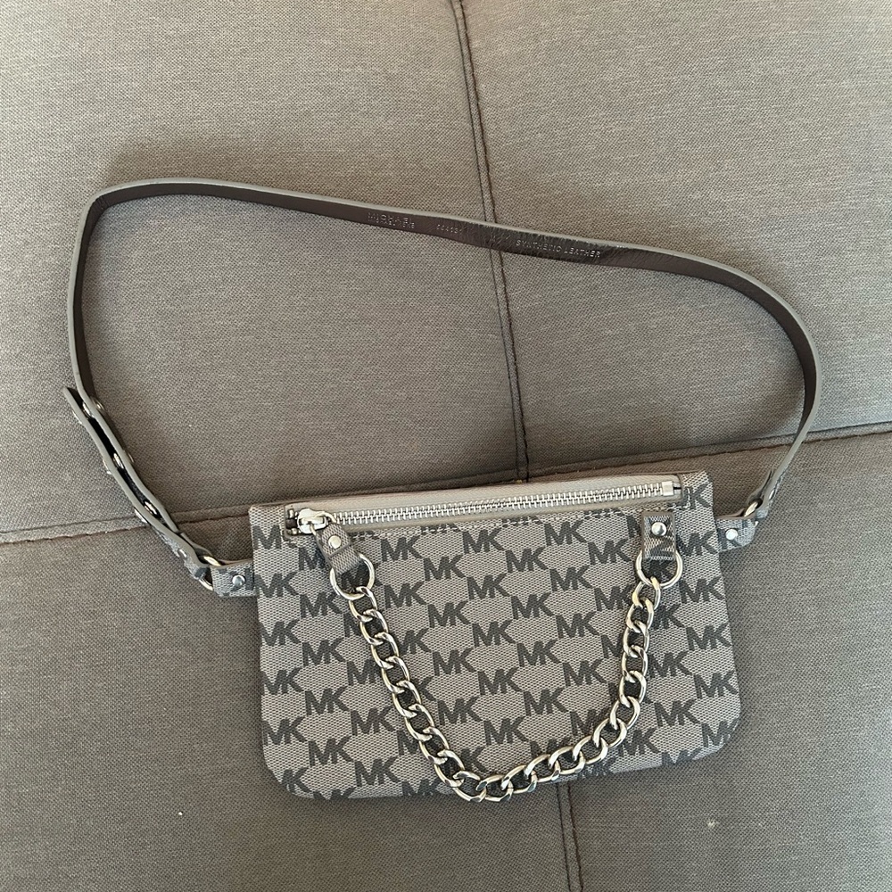 Michael Kors Gray Monogram Crossbody Bag